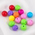 Mischung aus bunten 12mm Acryl-Rundperlen mit geradem Loch für DIY Handwerksarbeiten - 10 Stück/Packung / Dunkel Mehrfarbig-12mm