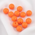 DIY handgefertigte orangefarbene Acryl-Rundperlen 12 mm mit geraden Löchern für Schmuck - 10 Stück/Packung / Dunkelorange-12mm
