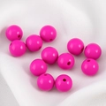 DIY-Acrylperlen in Rosenrot, 12mm runde glänzende Perlen für handgemachten Schmuck - 10 Stück/Packung / Dunkelrosenrot-12mm