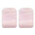 Transparante roze laser-ziplockzakjes met vlindergaten voor verpakking van sieraden - 6.5*10 / Roze