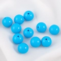 12mm himmelblaue Acrylperlen mit gerader Bohrung für DIY-Schmuck und Handyketten - 10 Stück/Packung / Dunkelblau-12mm