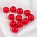 12mm massive rote Acrylperlen mit Mittelloch für die DIY-Schmuckherstellung - Dunkelrot-12mm