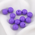 Lila 12mm Acrylperlen mit matter Oberfläche für DIY Schmuckherstellung und Ketten - Dunkellila-12mm