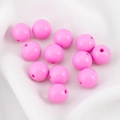 12mm leuchtend rosa Acrylperlen mit geradem Loch für DIY-Schmuck und Handyketten - Dunkelrosa-12mm