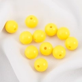 Helle gelbe 12mm Acrylperlen mit Mittelloch für handgefertigten DIY-Schmuck und Ketten - Dunkelgelb-12mm