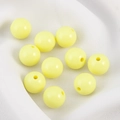 10 Stück 12mm hellgelbe Acrylperlen rund mit Loch für DIY Handwerk und Schmuckherstellung - Hellgelb-12mm