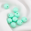 12mm mintgrüne Acrylperlen mit mattem Finish für DIY-Armbänder und Handyketten - Hellgrün-12mm