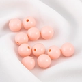 Pfirsichrosa 12mm Acrylperlen mit Loch für handgemachte DIY Schmuckketten - Hellpfirsichrosa-12mm