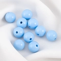 Himmelblaue 12mm Acrylperlen mit geraden Löchern für DIY-Schmuckherstellung und Handwerk - Hellhimmelblau-12mm