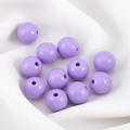 12mm hellviolette Acrylperlen in Bonbonfarben mit Mittelloch für DIY-Schmuckherstellung - Hellpaars-12mm