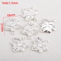 Silver vintage lotus flower charms 18x21mm for DIY jewelry making and beading crafts - Double Loop Lotus Pendant / 10 Pieces Pack / Silver