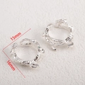 Anelli in argento con trama a ramo e dettagli diametro di 15 mm e 16 mm - Cerchio con Perline