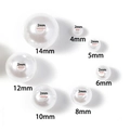 Perlas de imitación de ABS blanco de 4mm a 14mm para creación de joyas DIY - 4mm (200 piezas/bolsa) / Blanco
