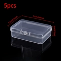 Pack de 5 cajas de PP transparente con dimensiones exactas y cierre de seguridad - Mini Caja Cuadrada (LBZ1234) / 5 Piezas / 7.5*5*2cm