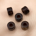 Dunkelbraune Harzperlen mit natürlicher Textur für DIY Schmuckherstellung - Fassperlen / 10 Stück/Packung (11.3x7.8mm) / Dunkelbraun