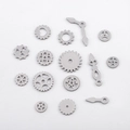 Silver 304 stainless steel punk mechanical gears and clock hands for DIY jewelry making - Mixed