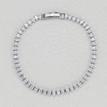 Elegante tennisarmband met marquise-kristallen, verzilverd en met stevige vouwsluiting - Witgoud