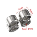 7mm silver CCB cylindrical spacer bead with 3mm hole for DIY jewelry making - 7*5mm (50 Pieces/Pack) / White Gold