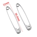 Large 56.5mm stainless steel safety pin for clothing with 11mm width sizing detail - Large Style (56.5x11mm)