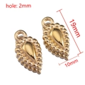 Golden teardrop beaded pendant for DIY jewelry, measuring 19mm by 10mm for necklaces - Water Drop Style / Gold