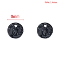 8mm black hammered stainless steel round pendant with 1.4mm hole for DIY jewelry - 8mm / Black