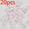 20 Stück 6mm hellrosa transluzente Herzperlen aus Glas für DIY Schmuckherstellung - 6mm / Gelee Rosa