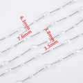 Baroque irregular imitation pearl and stainless steel chain with size measurements - 0.5 Meters/Pack / Style 02 Steel Color