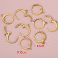 Set of 18k gold plated stainless steel leverback earring hooks for DIY jewelry making - 20 Pieces Set / Gold