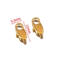 Golden stainless steel lobster clasp jewelry connector size 11mm x 5.3mm for DIY crafts - Extra Small Style (11#) / Gold