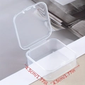 Compact square transparent PP storage box with hinged lid measuring 4.5cm by 4.5cm - 4.5*4.5*1.9 (1 Piece)
