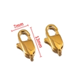 Golden stainless steel lobster clasp for necklaces, dimensions 7mm by 13mm - Small Style (13#) / Gold