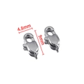 Polished silver stainless steel 9mm lobster clasp fasteners for DIY jewelry making - X-Small Style (9#) / Silver