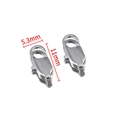 Silver stainless steel lobster clasp for jewelry making with size 11mm dimensions - Extra Small Style (11#) / Silver