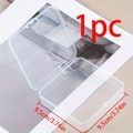 Compact square transparent PP plastic storage box with hinged lid and 9.5cm size - 9.5*9.5*2.8 (1 Piece)