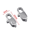 Pair of silver stainless steel lobster clasps for DIY jewelry size 16mm by 8mm - Large Style (16#) / Silver