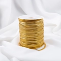 Cadena de eslabones NK de acero inoxidable dorado en carrete para creación de joyas - Longitud aprox 2 Metros / Dorado