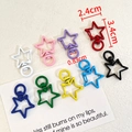 Star-shaped lobster clasps in 8 colors with 2.4cm width and 3.4cm height - Multicolor