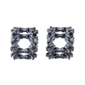 Gun black zircon hollow spacer bead in square crown style for DIY bracelet jewelry - Hollow Crown Square Design (02 Model)