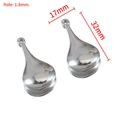 Silver teardrop CCB pendant for jewelry making with dimensions 32mm by 17mm - Water Drop / Silver