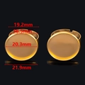 Adjustable golden stainless steel ring base trays for DIY jewelry making and gemstones - 20.3mm Inner Diameter