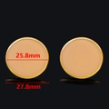 Adjustable golden stainless steel ring bases with 25.8mm inner tray for DIY jewelry - 25.8mm Inner Diameter