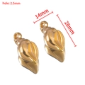 Golden CCB conch shell charms for DIY jewelry making measuring 28mm by 14mm - Conch / Gold