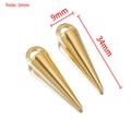 Golden CCB cone shaped pendant charm for DIY jewelry making 34mm length and 3mm hole size - Cone / Gold