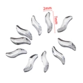 Strass in cristallo trasparente a forma di S per nail art, gemme in vetro a onda 2x7mm - Onda