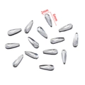 Ciondoli per unghie a goccia in cristallo argento 2x6mm per decorazione manicure fai-da-te - Goccia d'acqua
