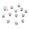Lot de strass cœur facettés gris clair 3,5 mm pour nail art et bijoux faits main - Cœur / Pack de 100