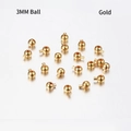 Perle a schiacciare dorate da 3mm per chiusure di bracciali e accessori gioielli DIY - Sferico Oro
