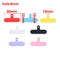 Universal colorful phone lanyard connector patches in a set of seven vibrant colors - Multicolor