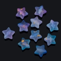 Macro de cuentas de estrella de 5mm con degradado azul púrpura y pan de oro para joyería DIY - 100 Piezas/Paquete / Azul Púrpura