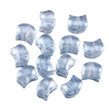 DIY translucent light blue glass beads in cute cat head shape for jewelry making - Light Blue